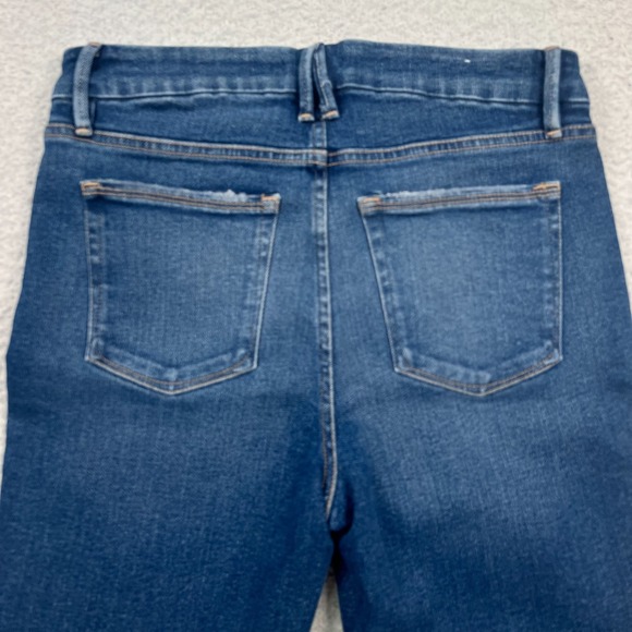 Good American Cigarette Jeans Womens 8/29 Distressed Stretch Shark Bite Hem - Picture 10 of 10